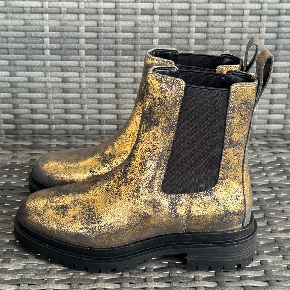 Ralph Lauren Gold Chelsea Boots - Picture 5 of 12